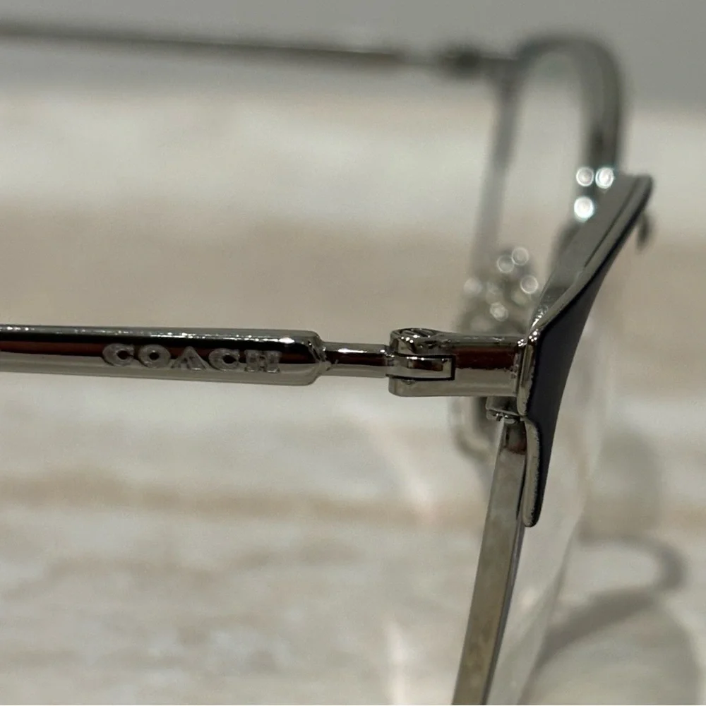 Coach HC5135 metal rounded squared half rimmed women’s eyeglasses - Picture 6 of 10